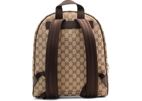 Gucci Top Zip Backpack Monogram GG Beige/Brown 